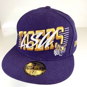 LSU Tigers New Era 59FIFTY Purple Embroidered Hat Fitted Size 7 1/2 Hat EXC!